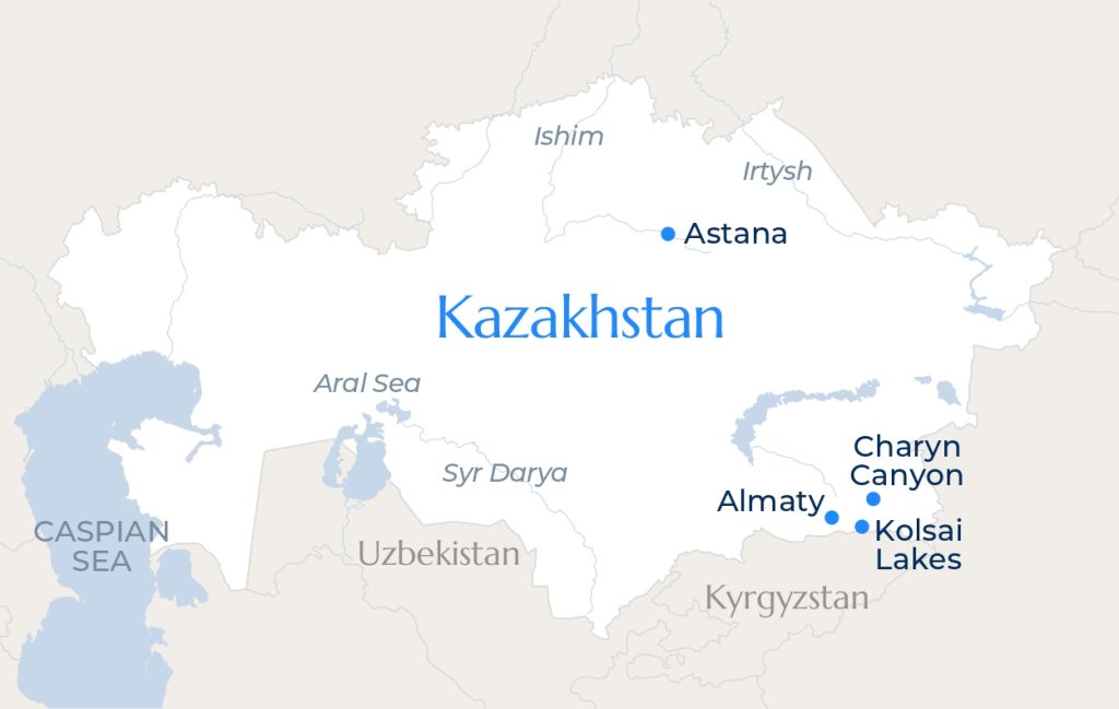 Kazakhstan map