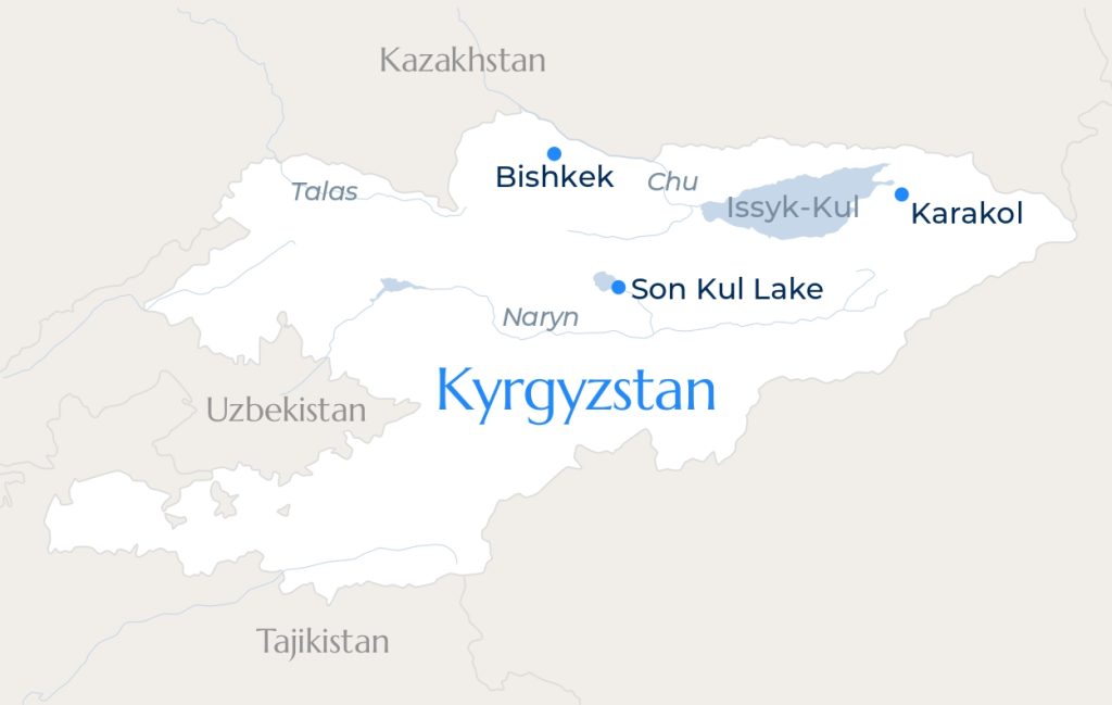 Kyrgyzstan map