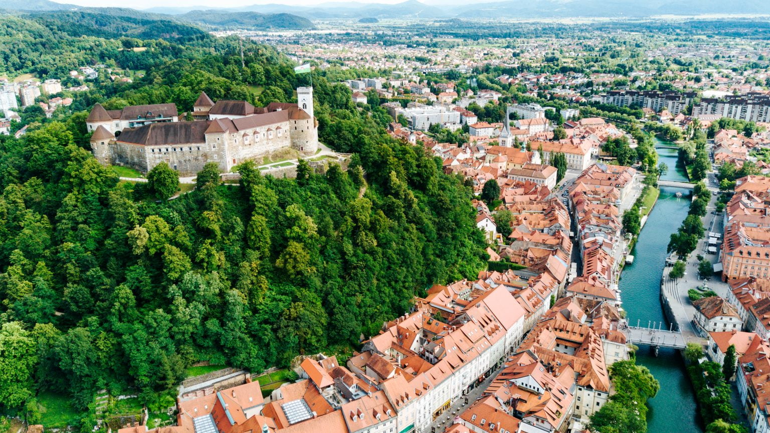Aerial,View,Of,Ljubljana,,Capital,Of,Slovenia