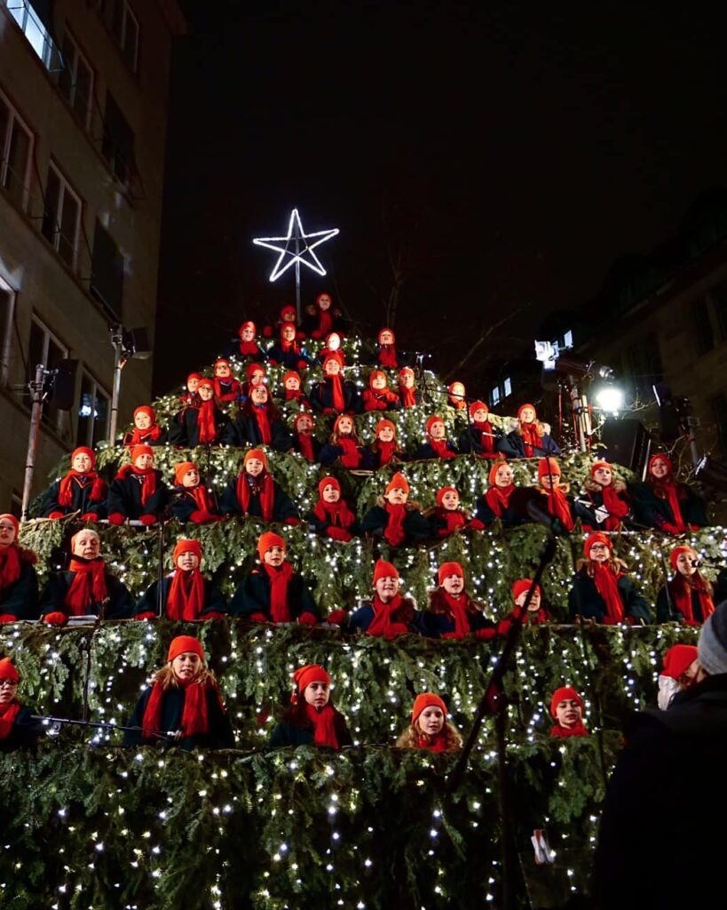 Christmas singing tree Zurich