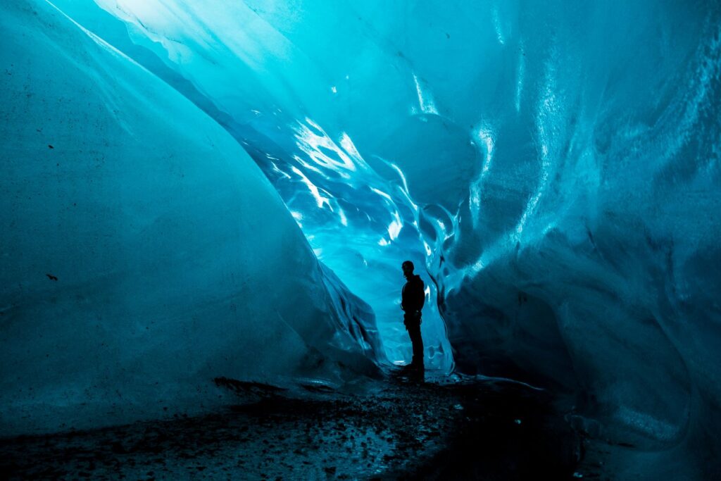 Iceland glacier cave