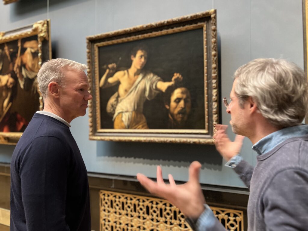Greg with a guide in Vienna