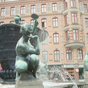 Woman with a mirror, Gothenburg, Sweden